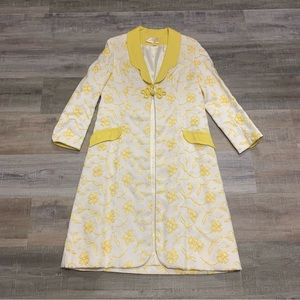 Saks Fifth Avenue Vintage Embroidered Floral Jacket Coat Size 12